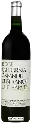 Wijnmakerij Ridge Vineyards - Dusi Ranch Paso Robles Zinfandel Late Harvest
