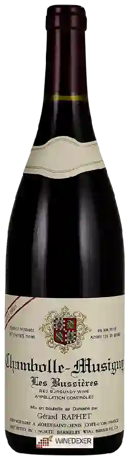 Domaine Gérard Raphet - Cuvée Unique Chambolle-Musigny 'Les Bussieres'