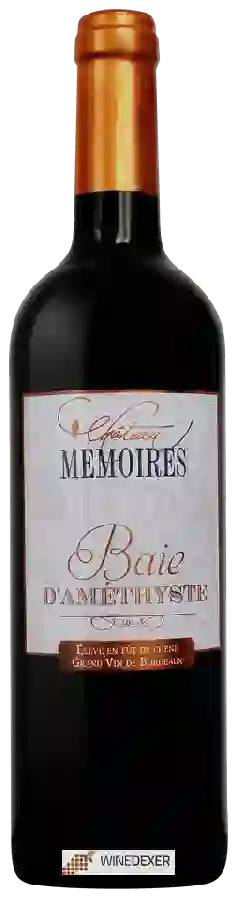 Château Memoires - Baie d'Améthyste Cadillac - Côtes de Bordeaux