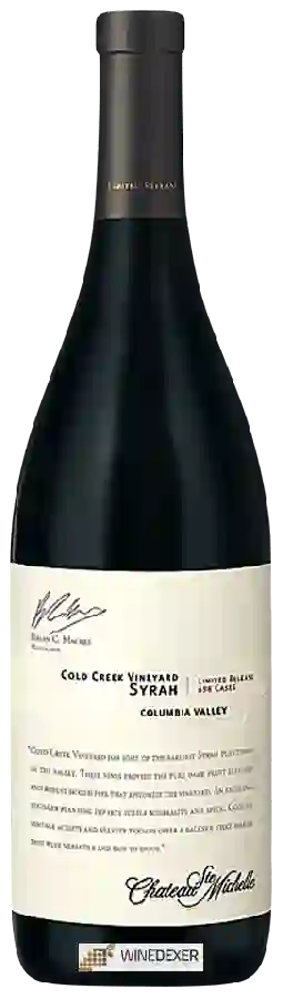Chateau Ste. Michelle - Limited Release Cold Creek Vineyard Syrah Chateau Ste. Michelle - Limited Release Cold Creek Vineyard Syrah