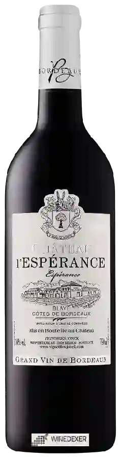 Château l'Espérance - Espérance Blaye - Côtes de Bordeaux Château l'Espérance - Espérance Blaye - Côtes de Bordeaux