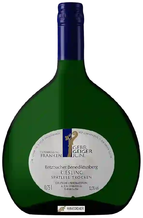 Weingut Gebr. Geiger Jun. - Retzbacher Benediktusberg Riesling Spätlese Trocken Weingut Gebr. Geiger Jun. - Retzbacher Benediktusberg Riesling Spätlese Trocken