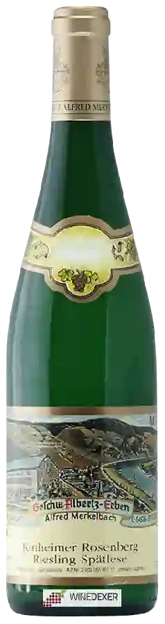 Weingut Alfred Merkelbach - Geschw Albertz-Erben - Kinheimer Rosenberg Riesling Spätlese Weingut Alfred Merkelbach - Geschw Albertz-Erben - Kinheimer Rosenberg Riesling Spätlese