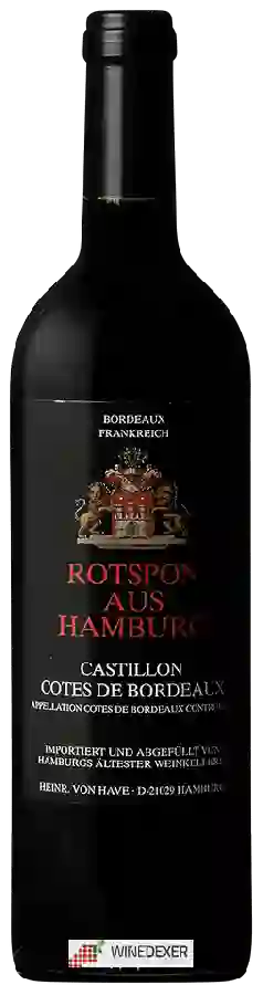 Weingut Heinr. von Have - Rotspon Aus Hamburg Castillon Côtes de Bordeaux