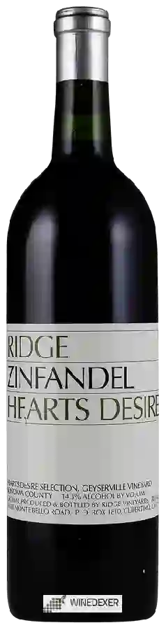 Weingut Ridge Vineyards - Hearts Desire Zinfandel Weingut Ridge Vineyards - Hearts Desire Zinfandel