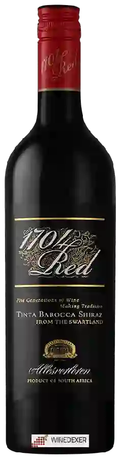 Winery Allesverloren - 1704 Red Tinta Barocca - Shiraz Winery Allesverloren - 1704 Red Tinta Barocca - Shiraz