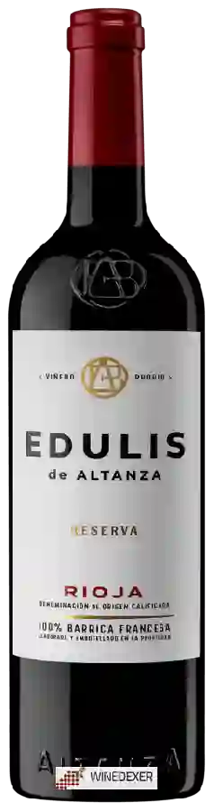 Winery Altanza - Edulis de Altanza Rioja Reserva. Winery Altanza - Edulis de Altanza Rioja Reserva.
