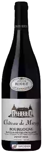 Winery Antonin Rodet - Château de Mercey Bourgogne Hautes-Côtes de Beaune Pinot Noir