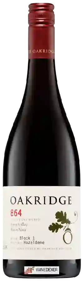 Winery Oakridge - 864 Single Block Release Block 1 Hazeldene Vineyard Pinot Noir Winery Oakridge - 864 Single Block Release Block 1 Hazeldene Vineyard Pinot Noir