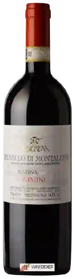 Winery La Serena - Gemini Brunello di Montalcino Riserva Winery La Serena - Gemini Brunello di Montalcino Riserva