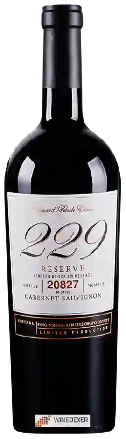 Winery Vineyard Block Estate - 229 Reserve Cabernet Sauvignon Winery Vineyard Block Estate - 229 Reserve Cabernet Sauvignon