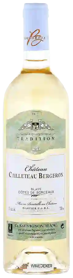 Château Cailleteau Bergeron - Tradition Blaye Côtes de Bordeaux Blanc Château Cailleteau Bergeron - Tradition Blaye Côtes de Bordeaux Blanc