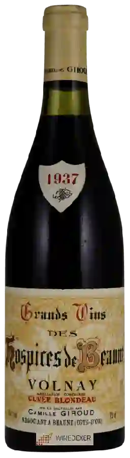Winery Camille Giroud - Hospices de Beaune Cuvée Blondeau Volnay Winery Camille Giroud - Hospices de Beaune Cuvée Blondeau Volnay