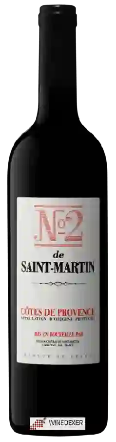 Château de Saint Martin - No 2 de Saint-Martin Côtes de Provence Rouge Château de Saint Martin - No 2 de Saint-Martin Côtes de Provence Rouge