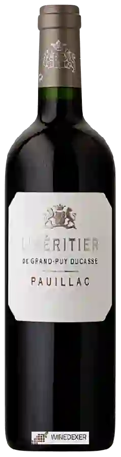 Château Grand-Puy Ducasse - L'Heritier de Grand-Puy Ducasse Pauillac Château Grand-Puy Ducasse - L'Heritier de Grand-Puy Ducasse Pauillac