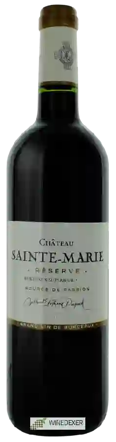 Château Sainte-Marie - Réserve Bordeaux Supérieur Château Sainte-Marie - Réserve Bordeaux Supérieur