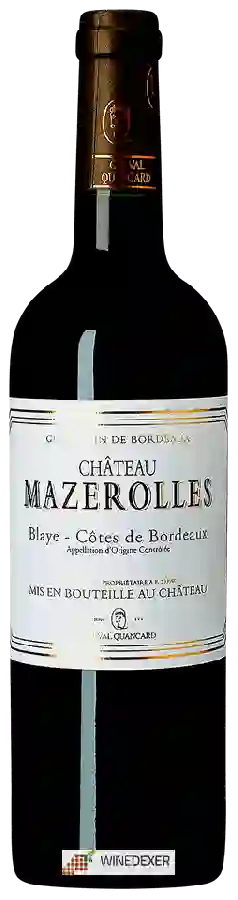 Winery Cheval Quancard - Château Mazerolles Blaye Côtes de Bordeaux Winery Cheval Quancard - Château Mazerolles Blaye Côtes de Bordeaux