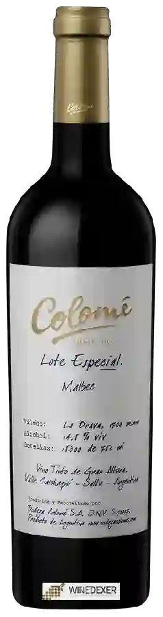 Winery Colomé - Lote Especial Malbec Winery Colomé - Lote Especial Malbec