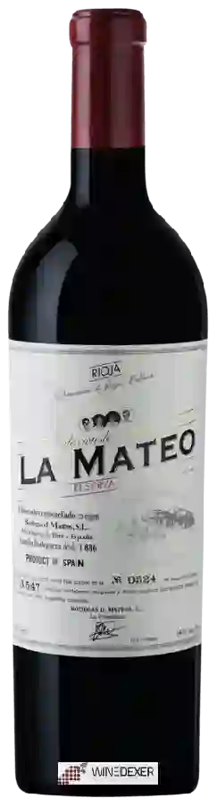 Winery D. Mateos - La Mateo Reserva Winery D. Mateos - La Mateo Reserva