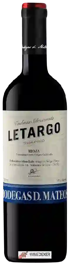 Winery D. Mateos - Letargo Vendimia Seleccionada Tempranillo Winery D. Mateos - Letargo Vendimia Seleccionada Tempranillo