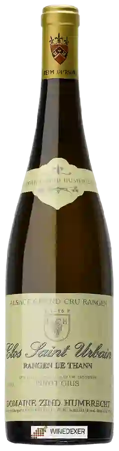 Domaine Zind Humbrecht - Pinot Gris Alsace Grand Cru Rangen de Thann Clos Saint Urbain Domaine Zind Humbrecht - Pinot Gris Alsace Grand Cru Rangen de Thann Clos Saint Urbain