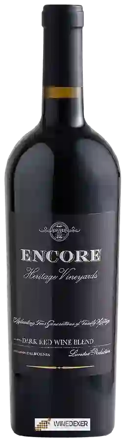 Winery Encore Heritage Vineyards - Dark Red Blend Winery Encore Heritage Vineyards - Dark Red Blend