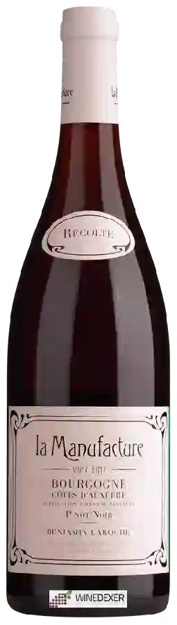 Winery La Manufacture - Pinot Noir Bourgogne Côtes d'Auxerre Winery La Manufacture - Pinot Noir Bourgogne Côtes d'Auxerre