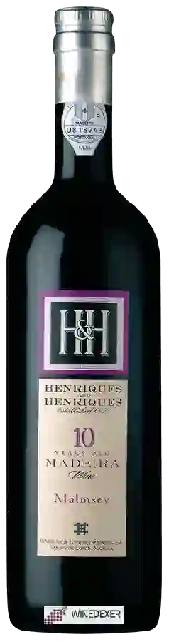 Winery Henriques & Henriques - Malmsey 10 Years Old Madeira Winery Henriques & Henriques - Malmsey 10 Years Old Madeira