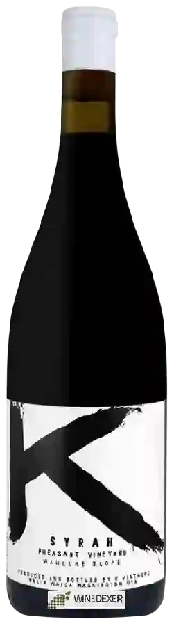 Winery K Vintners - Pheasant Vineyard Syrah Winery K Vintners - Pheasant Vineyard Syrah