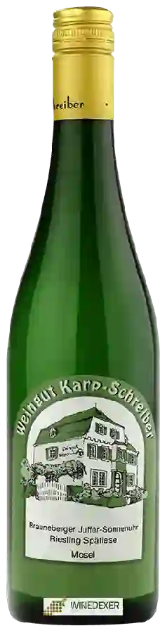 Winery Karp Schreiber - Brauneberger Juffer-Sonnenuhr Riesling Spätlese Winery Karp Schreiber - Brauneberger Juffer-Sonnenuhr Riesling Spätlese