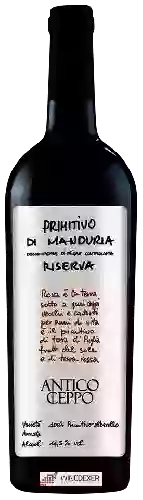 Winery Antico Ceppo - Primitivo di Manduria Riserva