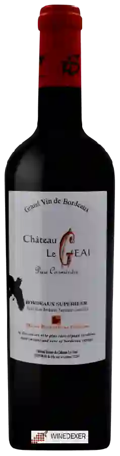 Château le Geai - Bordeaux Supérieur Pure Carménère Château le Geai - Bordeaux Supérieur Pure Carménère