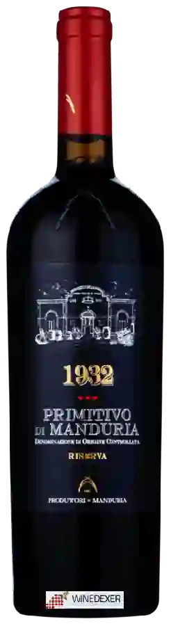 Winery Produttori Vini Manduria - 1932 Riserva Primitivo di Manduria Winery Produttori Vini Manduria - 1932 Riserva Primitivo di Manduria