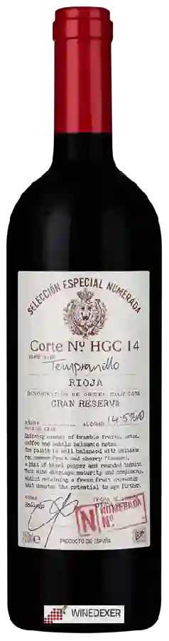 Winery Marqués de Butrago - Selección Especial Numerada Rioja Corte No. HGC 14 Gran Reserva Tempranillo