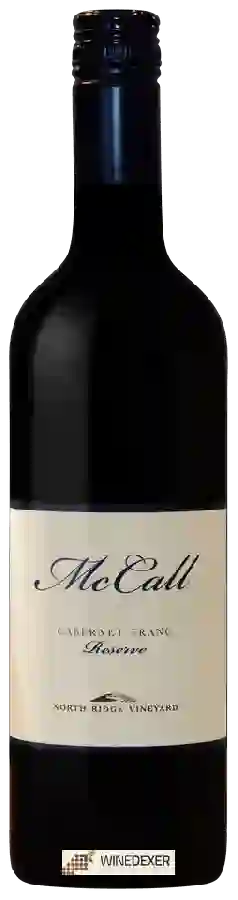 Winery McCall - North Ridge Vineyard Reserve Cabernet Franc Winery McCall - North Ridge Vineyard Reserve Cabernet Franc