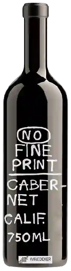 Winery No Fine Print - Cabernet Winery No Fine Print - Cabernet