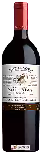 Winery Paul Mas - Vignes de Nicole Cabernet Sauvignon - Syrah Pays d'Oc