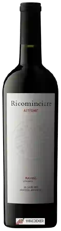 Winery Ricominciare - Altísimo Malbec Winery Ricominciare - Altísimo Malbec