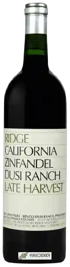 Winery Ridge Vineyards - Dusi Ranch Paso Robles Zinfandel Late Harvest Winery Ridge Vineyards - Dusi Ranch Paso Robles Zinfandel Late Harvest