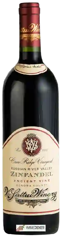 Winery V. Sattui - Crow Ridge Vineyard Ancient Vine Zinfandel Winery V. Sattui - Crow Ridge Vineyard Ancient Vine Zinfandel