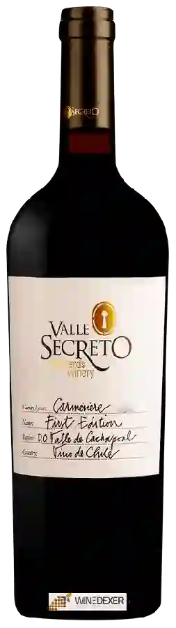 Valle Secreto Vineyards Winery - First Edition Carmenère Valle Secreto Vineyards Winery - First Edition Carmenère