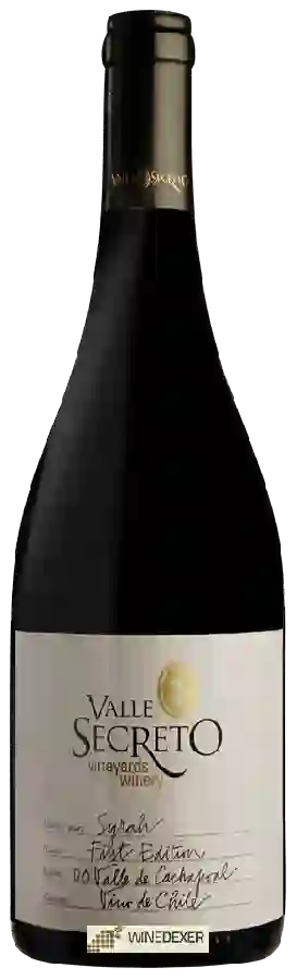 Valle Secreto Vineyards Winery - First Edition Syrah Valle Secreto Vineyards Winery - First Edition Syrah