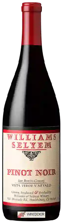 Winery Williams Selyem - Vista Verde Vineyard Pinot Noir Winery Williams Selyem - Vista Verde Vineyard Pinot Noir